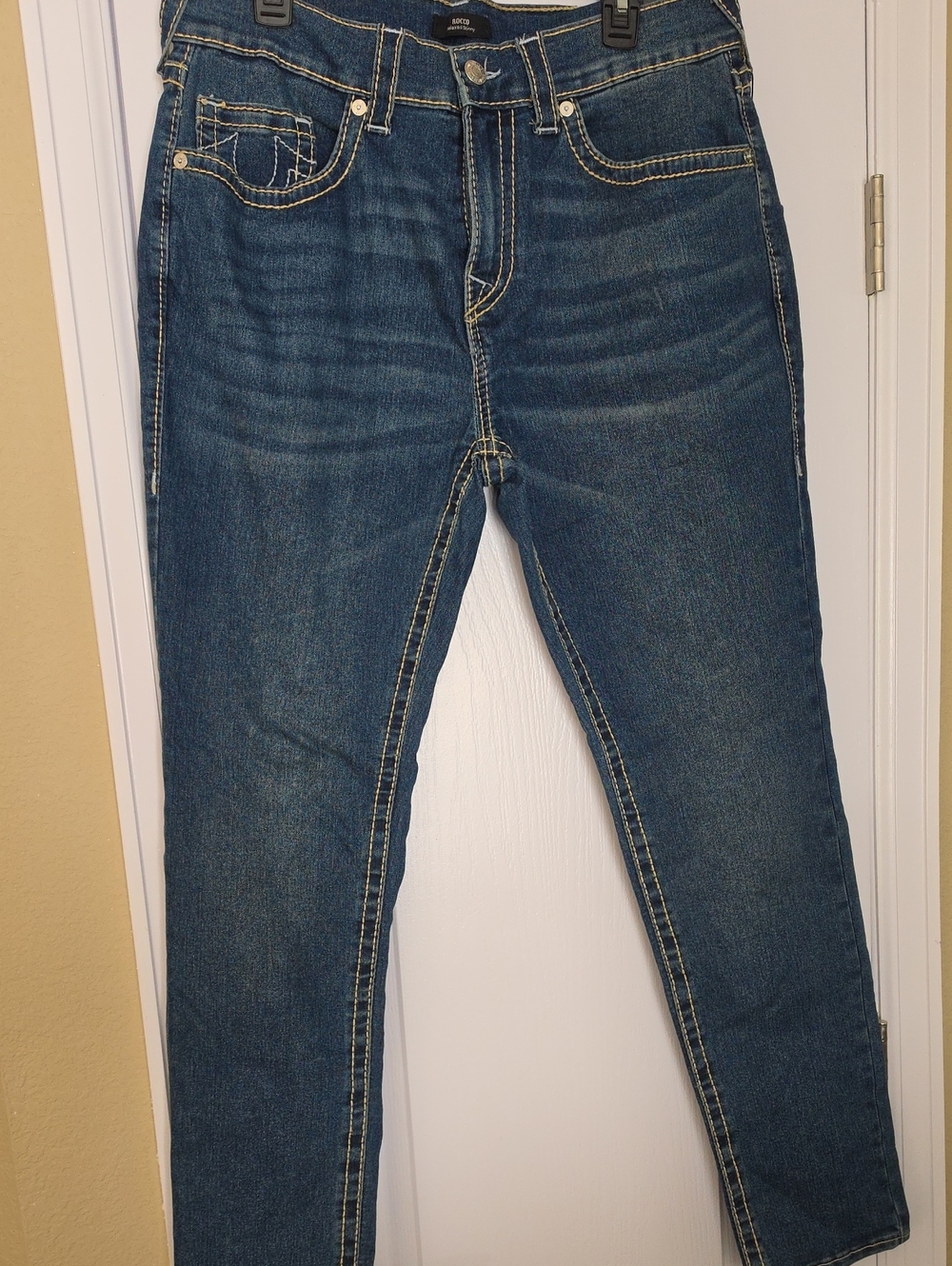 True Religion Rocco Relaxed Skinny Big Stitch Jeans - New
